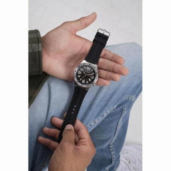 Guess Territory Silver Tone Date Gents Watch GW0322G1