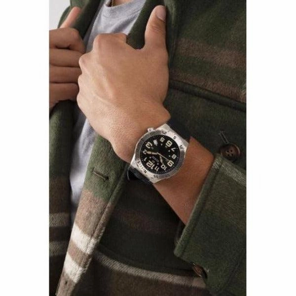 Guess Territory Silver Tone Date Gents Watch GW0322G1