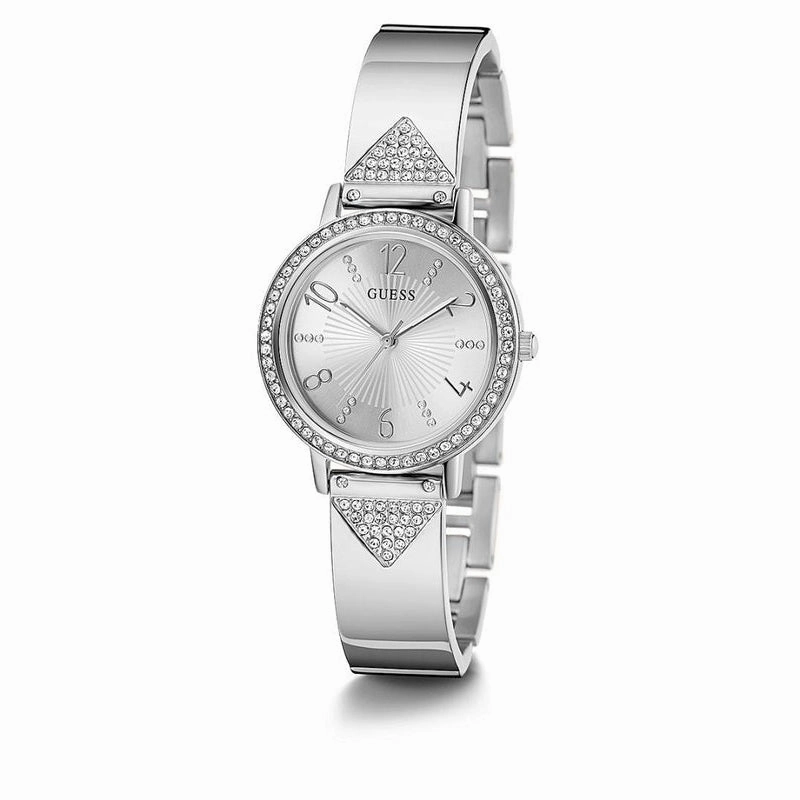 Guess Tri Luxe Silver Tone Analog Ladies Watch GW0474L1