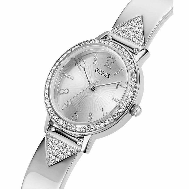 Guess Tri Luxe Silver Tone Analog Ladies Watch GW0474L1