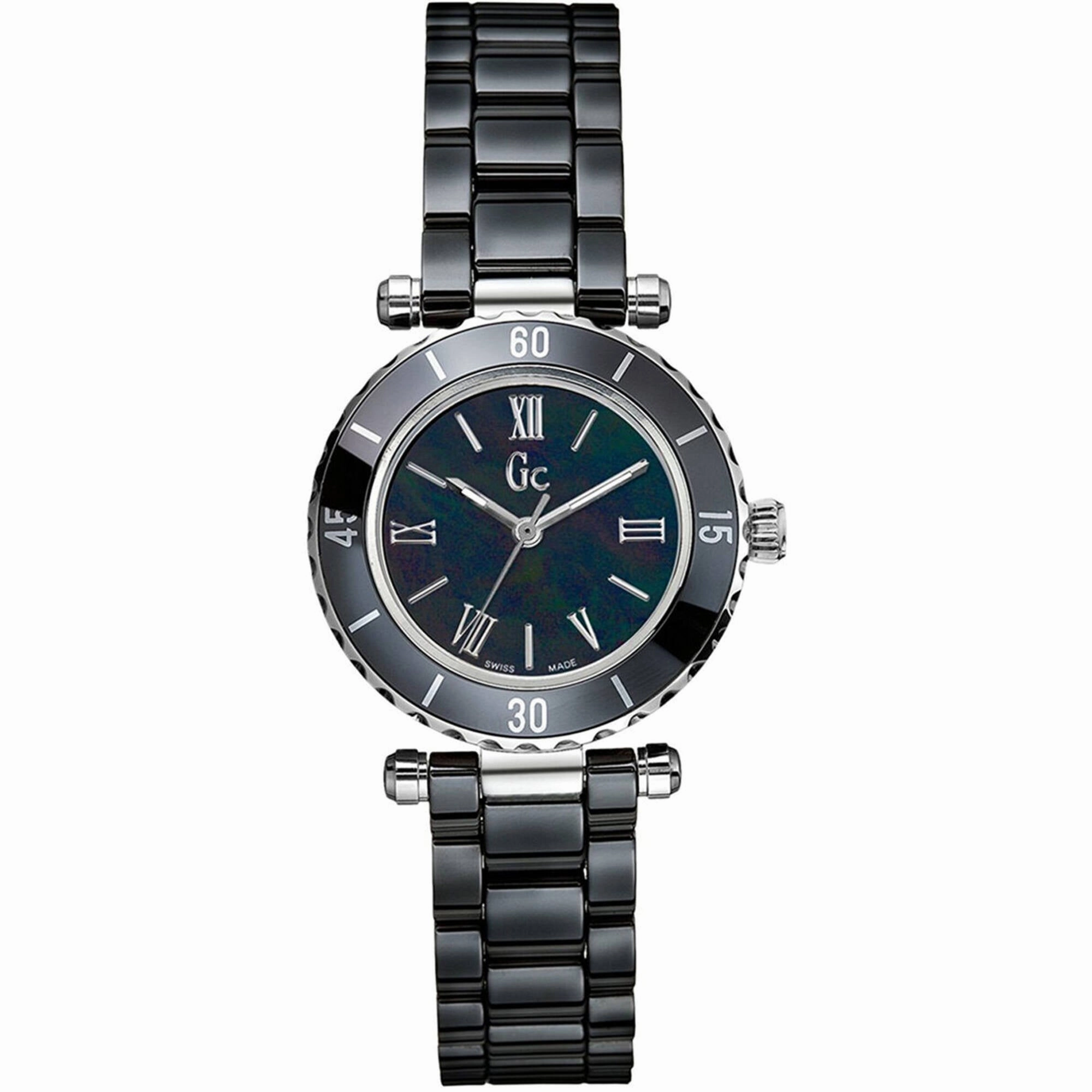 Guess Women's Watch - Mini Chic Quartz Black Mop Dial Black Bracelet | X70012L2S