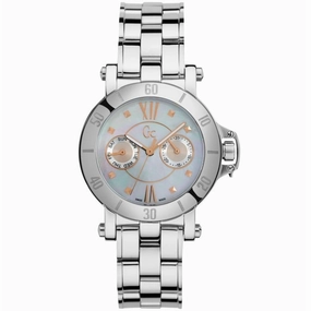 Guess Women's Watch - Sport Chic Quartz Blue Dial Silver Steel Bracelet | X74012L1S