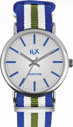 H2X Tidy 39mm Blu-Bianco-Verde Unisex cod. P-FA415XI8