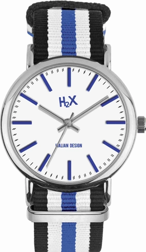 H2X Tidy 39mm Blu-Nero-Bianco Unisex cod. P-FA415XI6