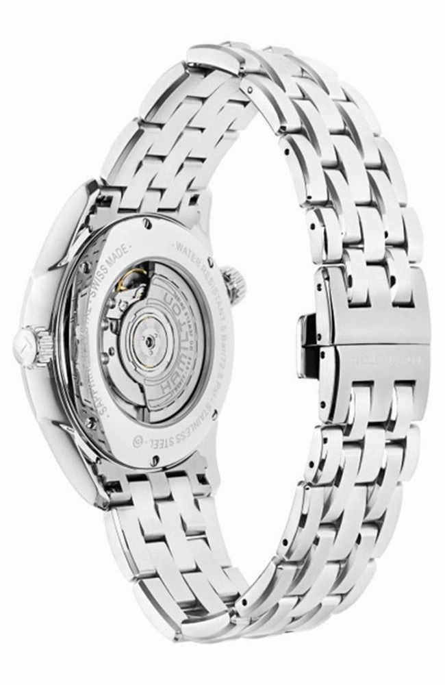 Hamilton Jazzmaster GMT Dual Time Zone World Time Automatic Steel Black Dial Date Mens Watch H32695131
