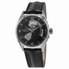 Hamilton Jazzmaster Open Heart Black Dial Leather Strap  Men's Watch H32705731