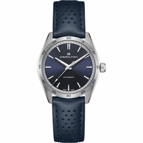 HAMILTON JAZZMASTER PERFORMER AUTO - Blue Dial w Leather Strap H36215640