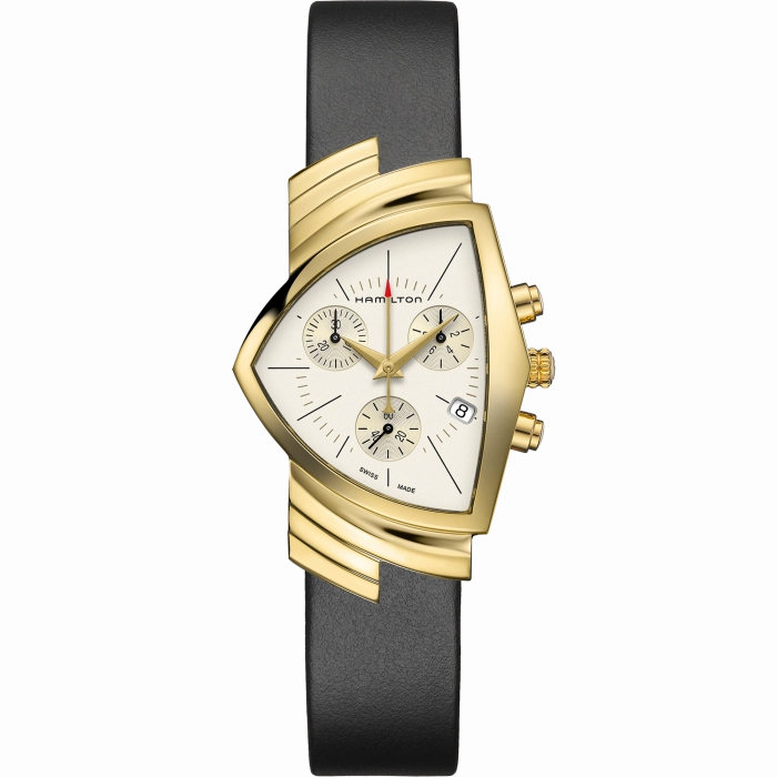 HAMILTON VENTURA CHR QTZ PVD SV BK LT H24422751