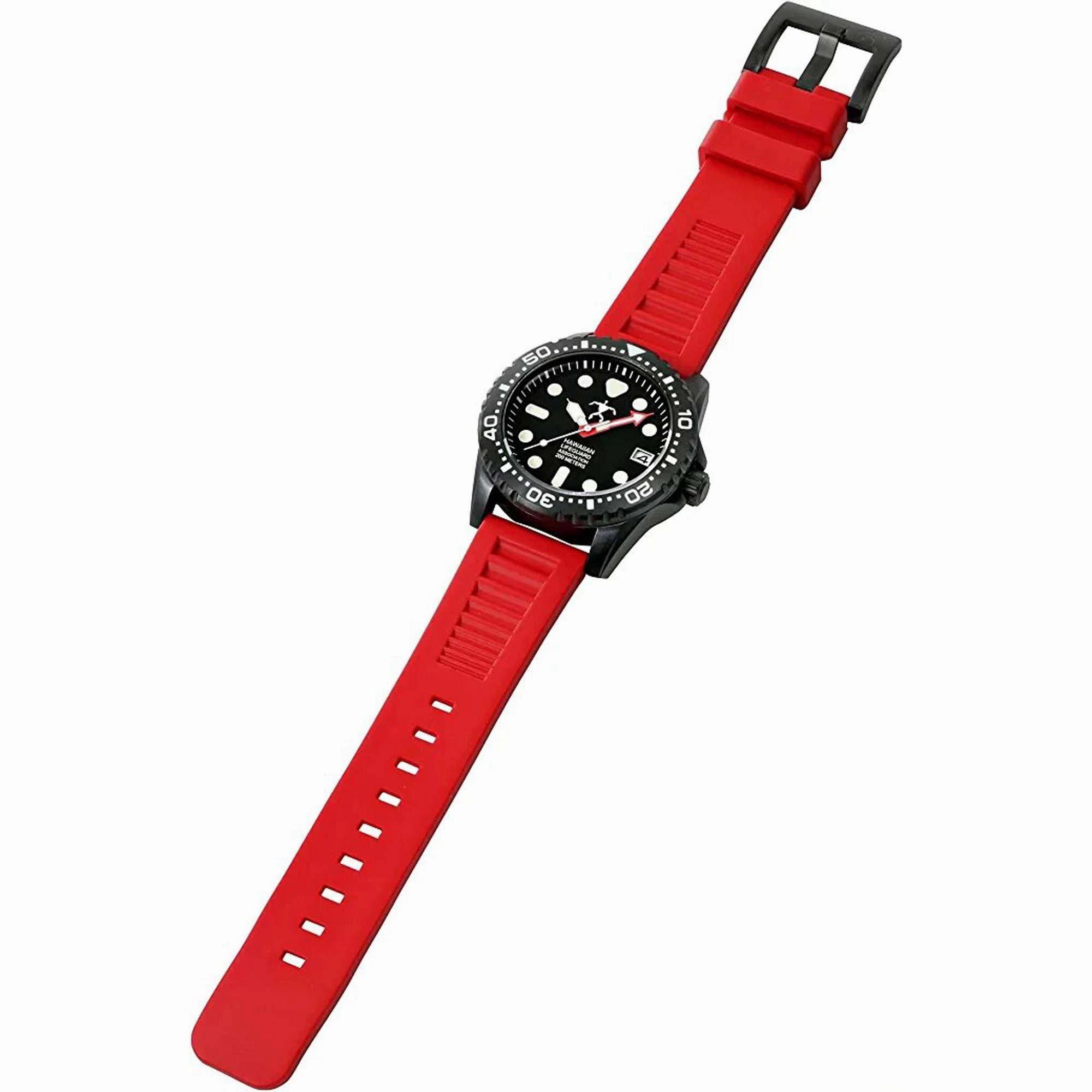 Hawaiian Lifeguard Association Men's Watch - Date Rotating Bezel Black Case | HLA 5412