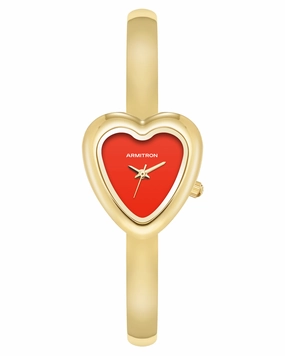 Heart Bangle? | 24.9mm, Gold/Red