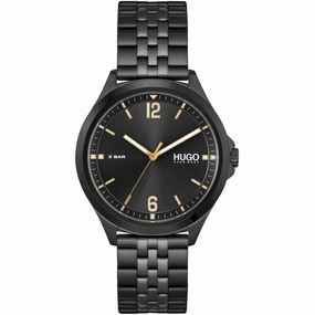 Hugo Mens Black IP Stainless Steel Watch 1530218