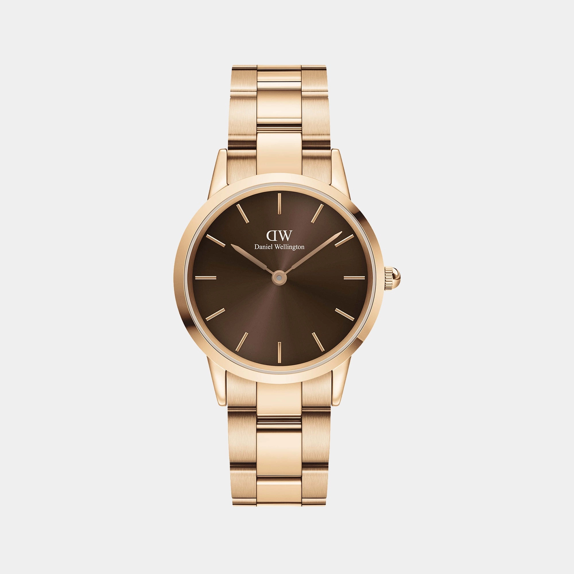 Iconic Women's Brown Analog Stainless Steel Watch DW00100462