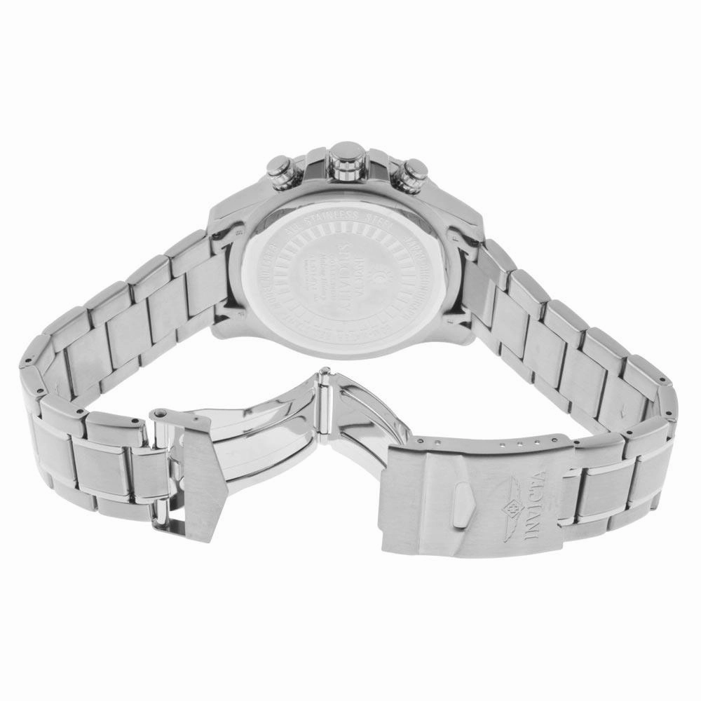 Invicta 14875 Men's Steel Bracelet Quartz Specialty Chrono Black Dial Date Watch