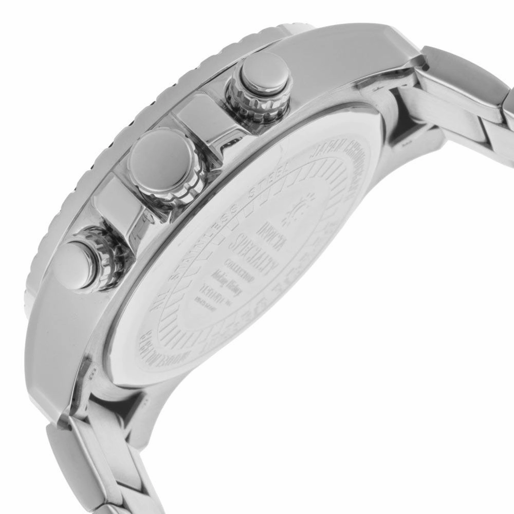 Invicta 14875 Men's Steel Bracelet Quartz Specialty Chrono Black Dial Date Watch