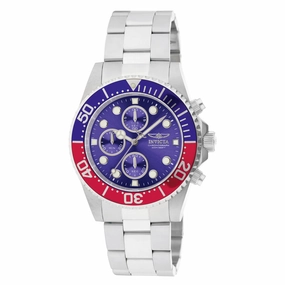 Invicta Men's Chronograph Stainless Steel Watch - Pro Diver Blue Dial Quartz | 1771