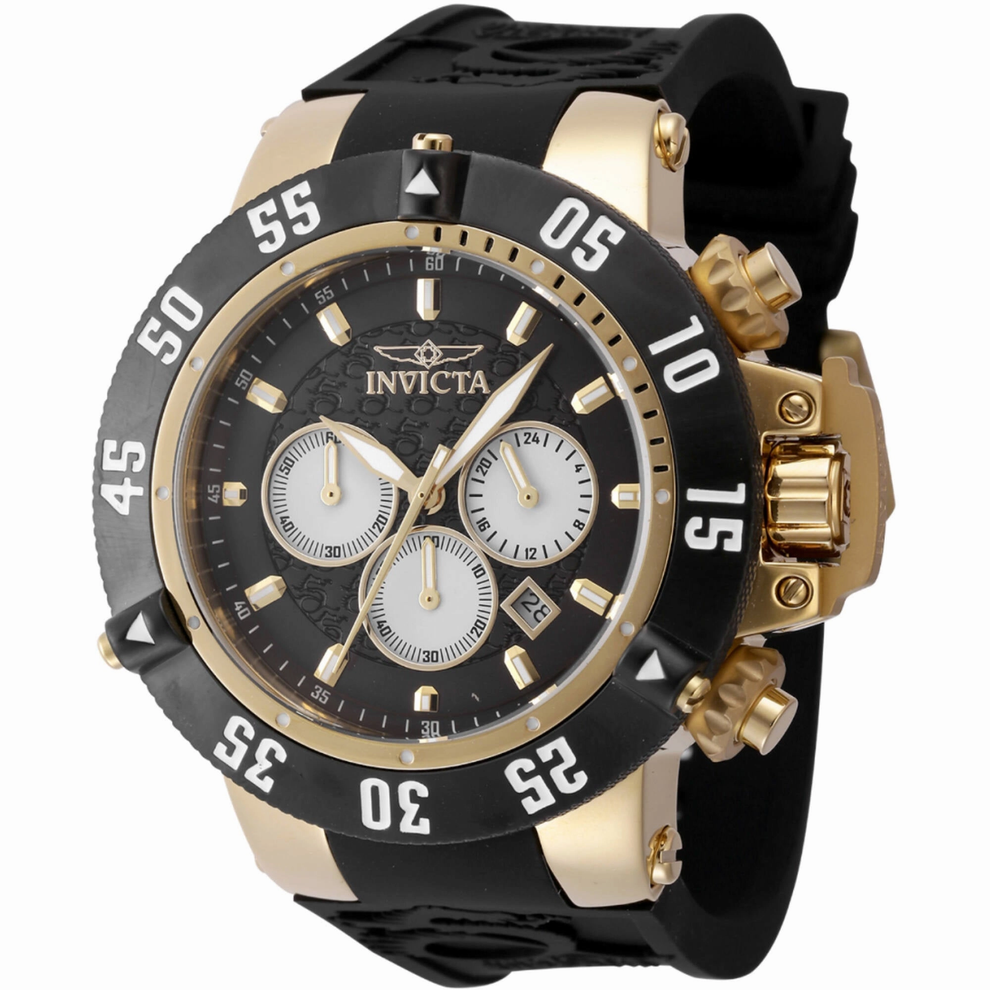 Invicta Men's Chronograph Watch - Subaqua Noma VIII Black Silicone Strap | 47330