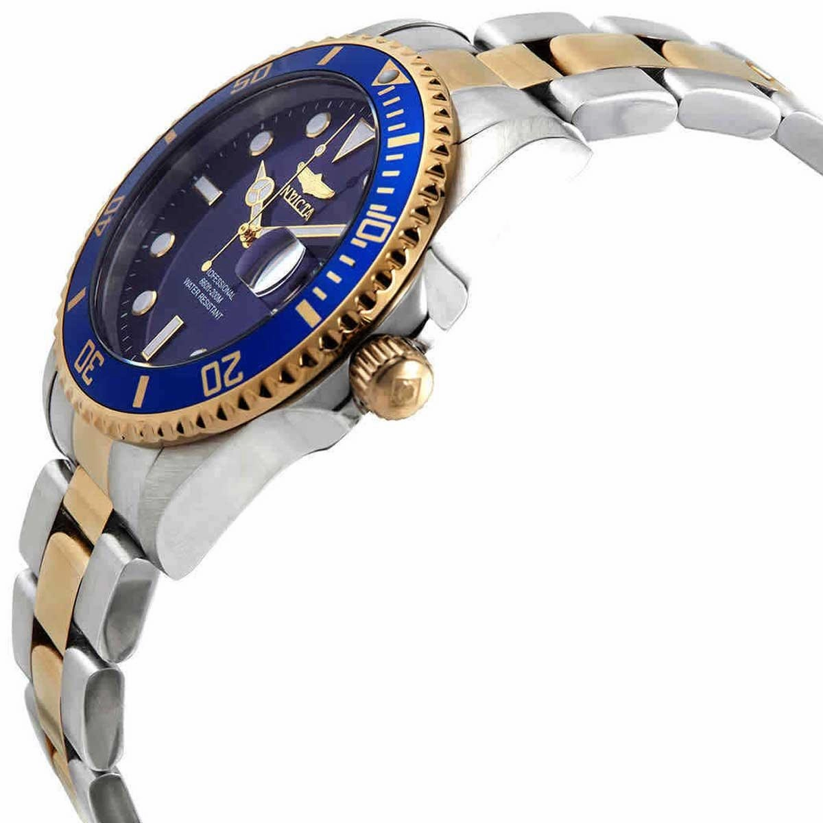 Invicta Men's Quartz Watch - Pro Diver Blue Dial Two Tone Steel Bracelet Dive | 33268