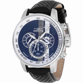 Invicta Men's Quartz Watch - S1 Rally Chronograph Black Genuine Leather Strap | 39023