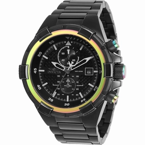 Invicta Men's Watch - Aviator Chronograph Black Stainless Steel Date Display | 28131