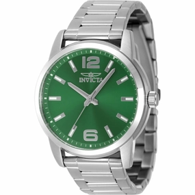 Invicta Men's Watch - Celestial Green Dial Silver Stainless Steel Bracelet | 48494