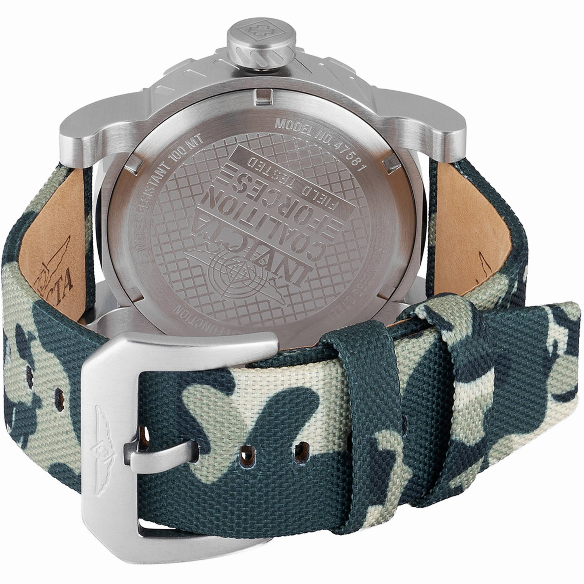 Invicta Men's Watch - I-Force Quartz Black Dial Camouflage and Green Strap | 47581