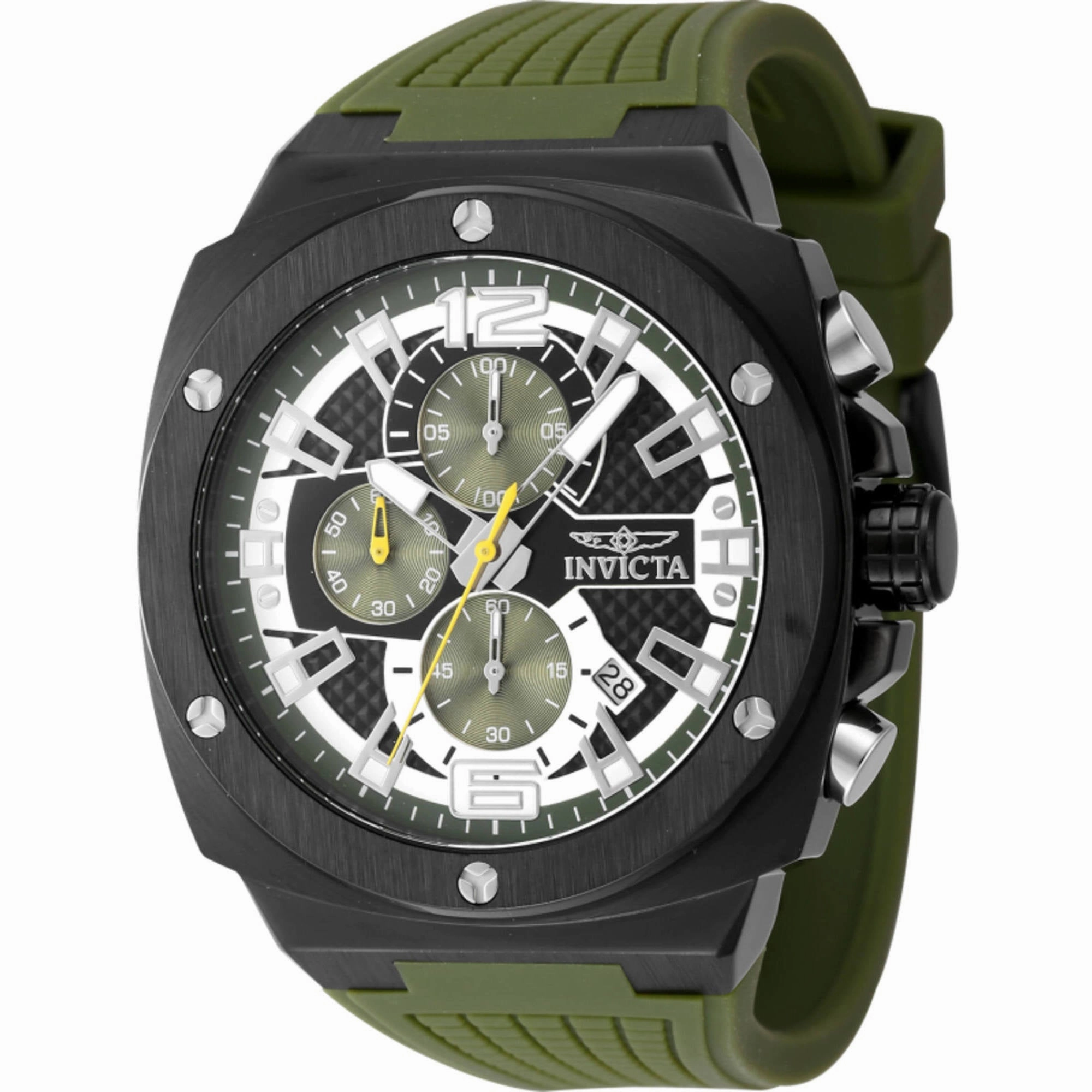 Invicta Men's Watch - Invicta Racing Quartz Chronograph Green Silicone Strap | 48162