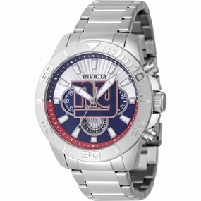 Invicta Men's Watch - NFL New York Giants Silver, Blue and Red Dial Bracelet | 47938