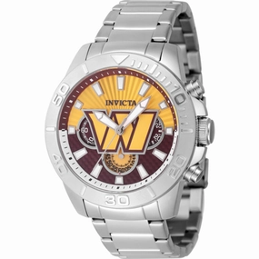 Invicta Men's Watch - NFL Washington Commanders Dark Red and Yellow Dial | 47947