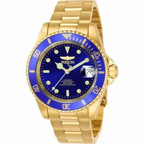 Invicta Men's Watch - Pro Diver Automatic Blue Dial Yellow Gold Bracelet | 8930OB