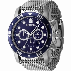 Invicta Men's Watch - Pro Diver Quartz Blue Dial Silver Steel Bracelet Date | 47237