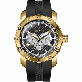 Invicta Men's Watch - Pro Diver Silver and Black Dial Quartz Silicone Strap | 45743