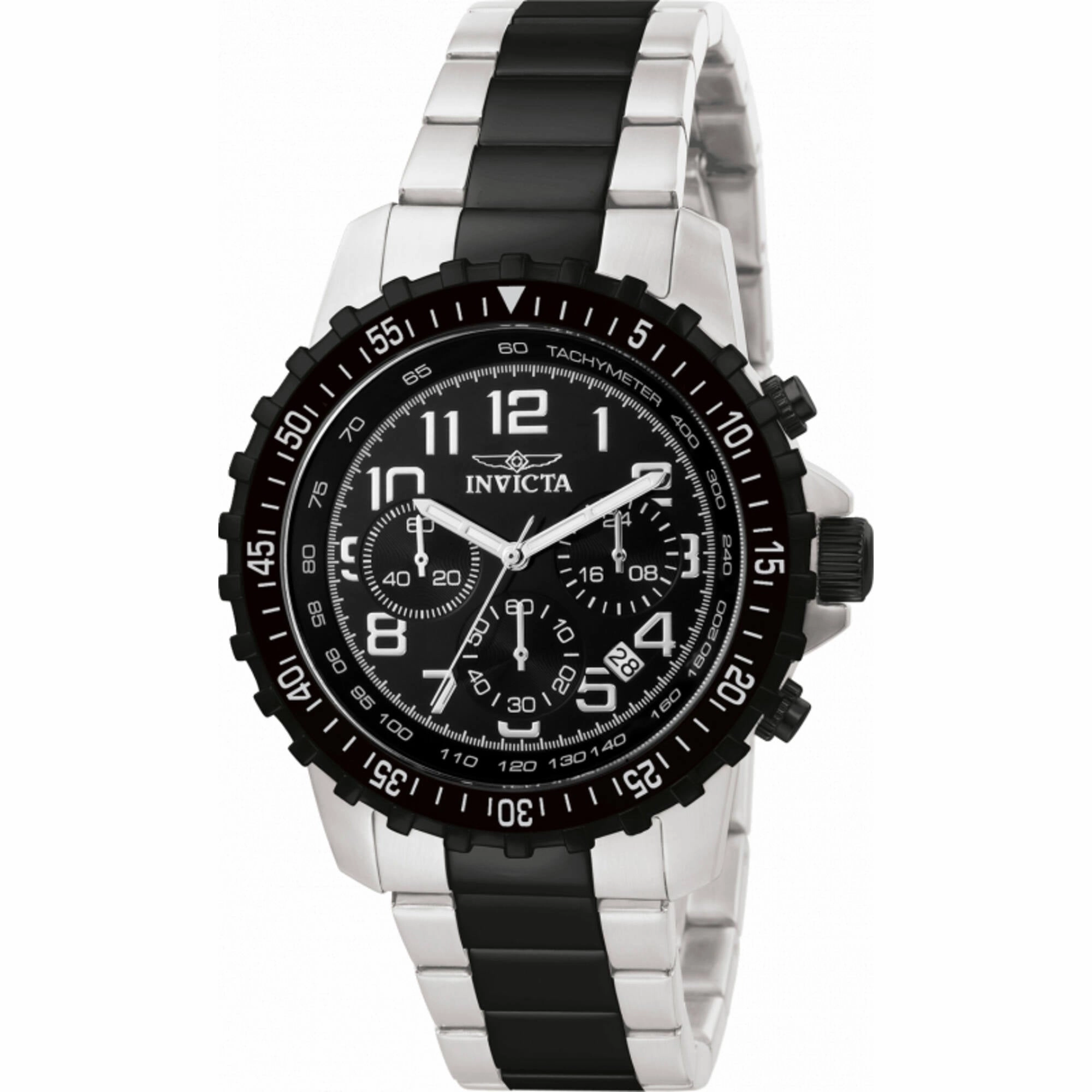 Invicta Men's Watch - Specialty Chrono Black Dial Two Tone Steel Bracelet | 1326