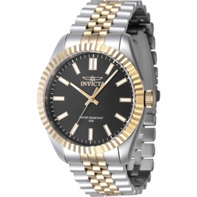 Invicta Men's Watch - Specialty Quartz Black Dial Two Tone Steel Bracelet | 47483