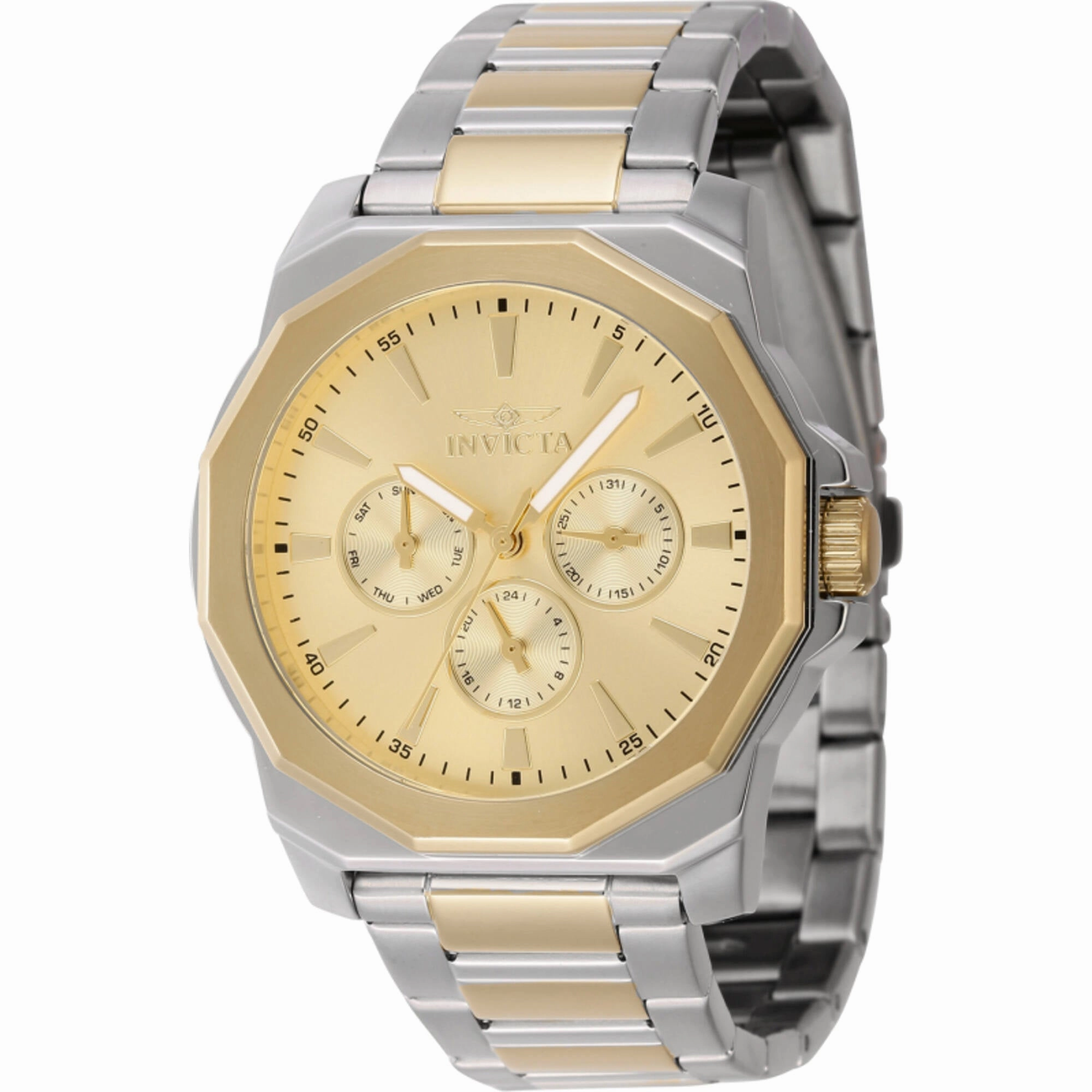 Invicta Men's Watch - Speedway Quartz Gold Tone Dial Two Tone Bracelet | 46846