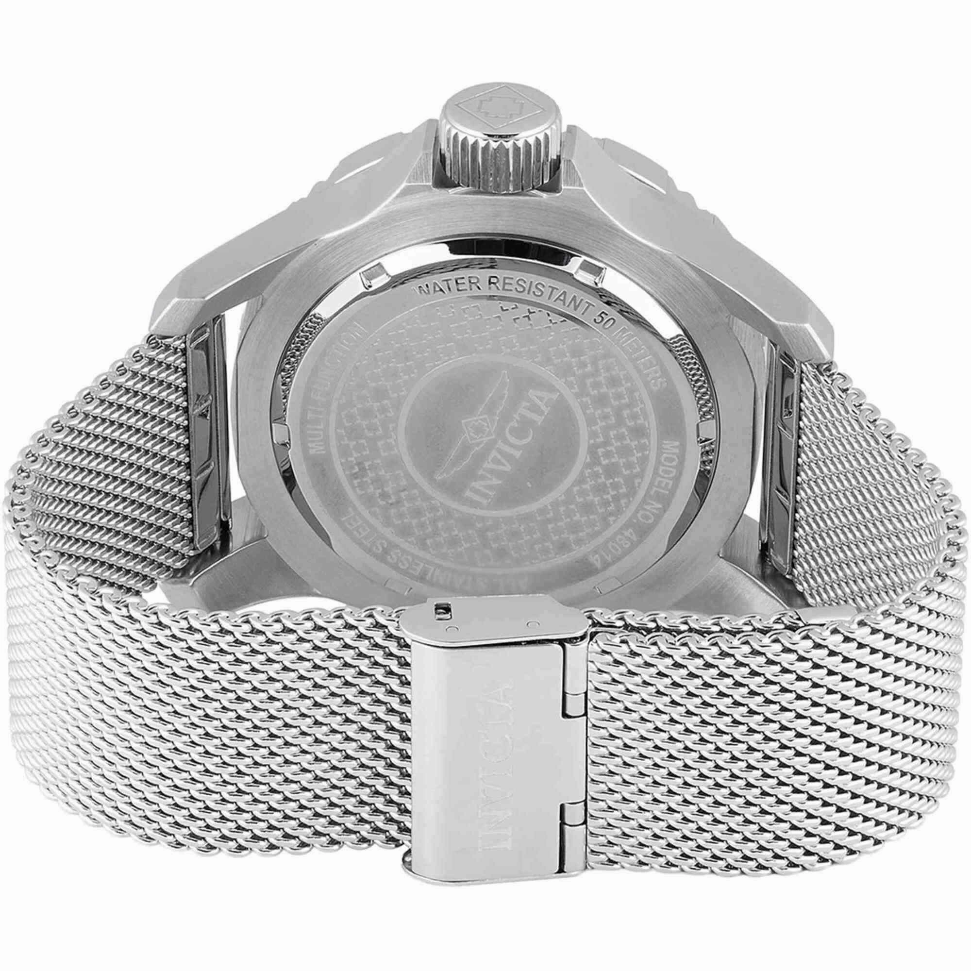 Invicta Men's Watch - Vintage Quartz Chronograph Red Dial Mesh Bracelet | 48013