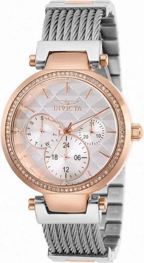 Invicta Women's Quartz Watch - Angel White and Rose Gold Tone Dial Bracelet | 28922