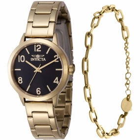 Invicta Women's Watch with Bracelet Set - Wildflower Black Dial Bracelet | 47273