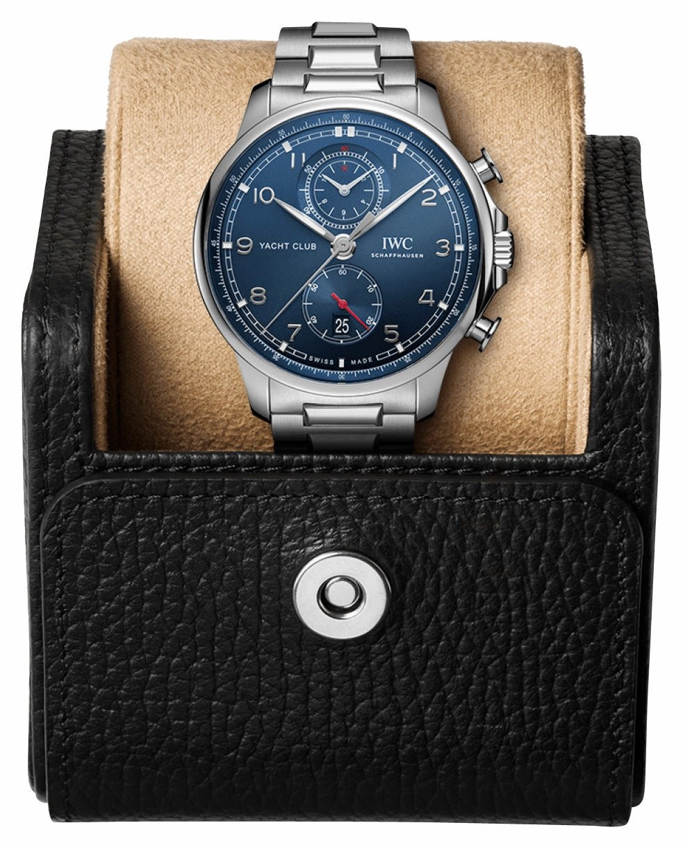 IWC Portugieser Yacht Club Automatic Flyback Chronograph Stainless Steel Blue Dial Date Mens Watch IW390701