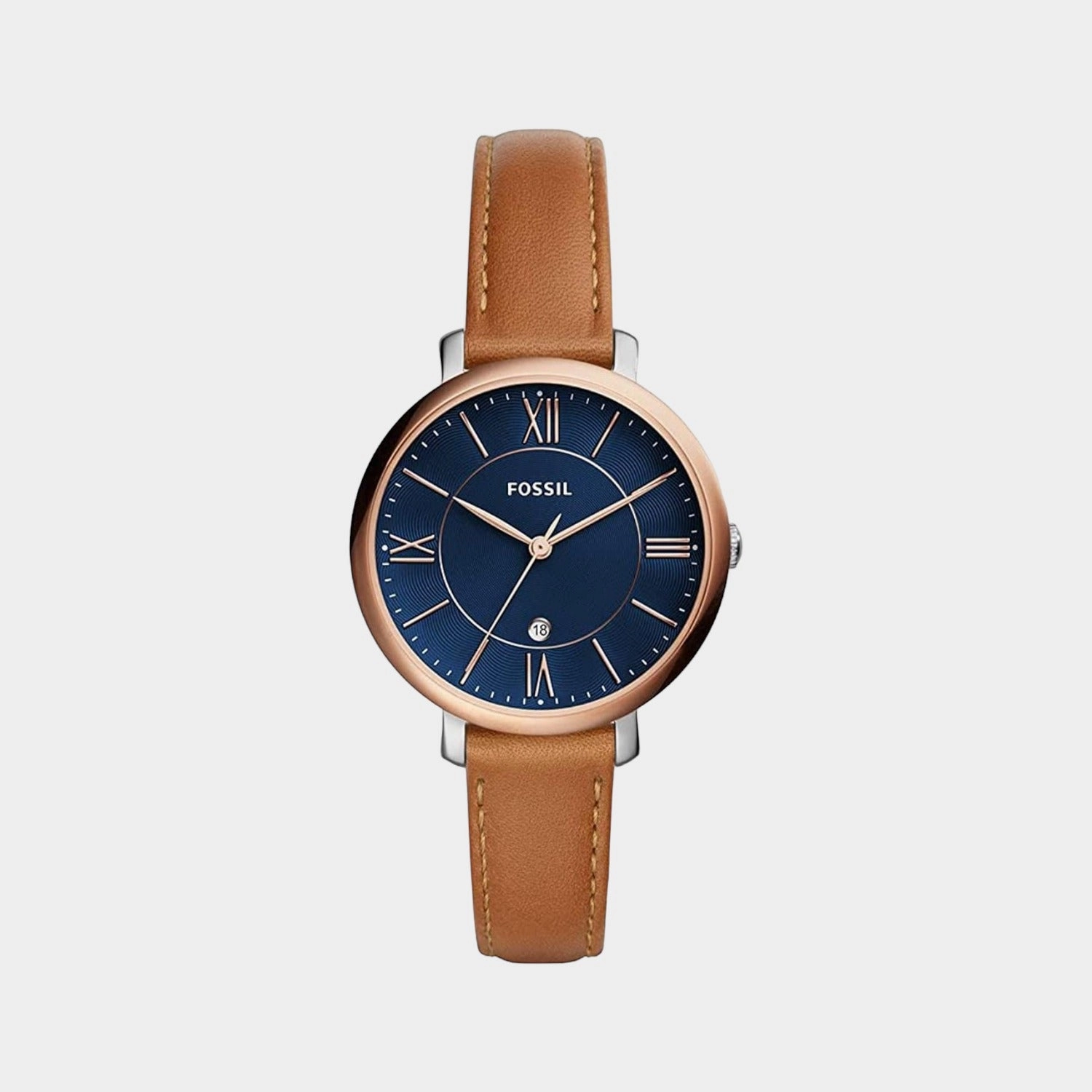 Jacqueline Women Quartz Blue Dial Analog Leather Watch ES4274