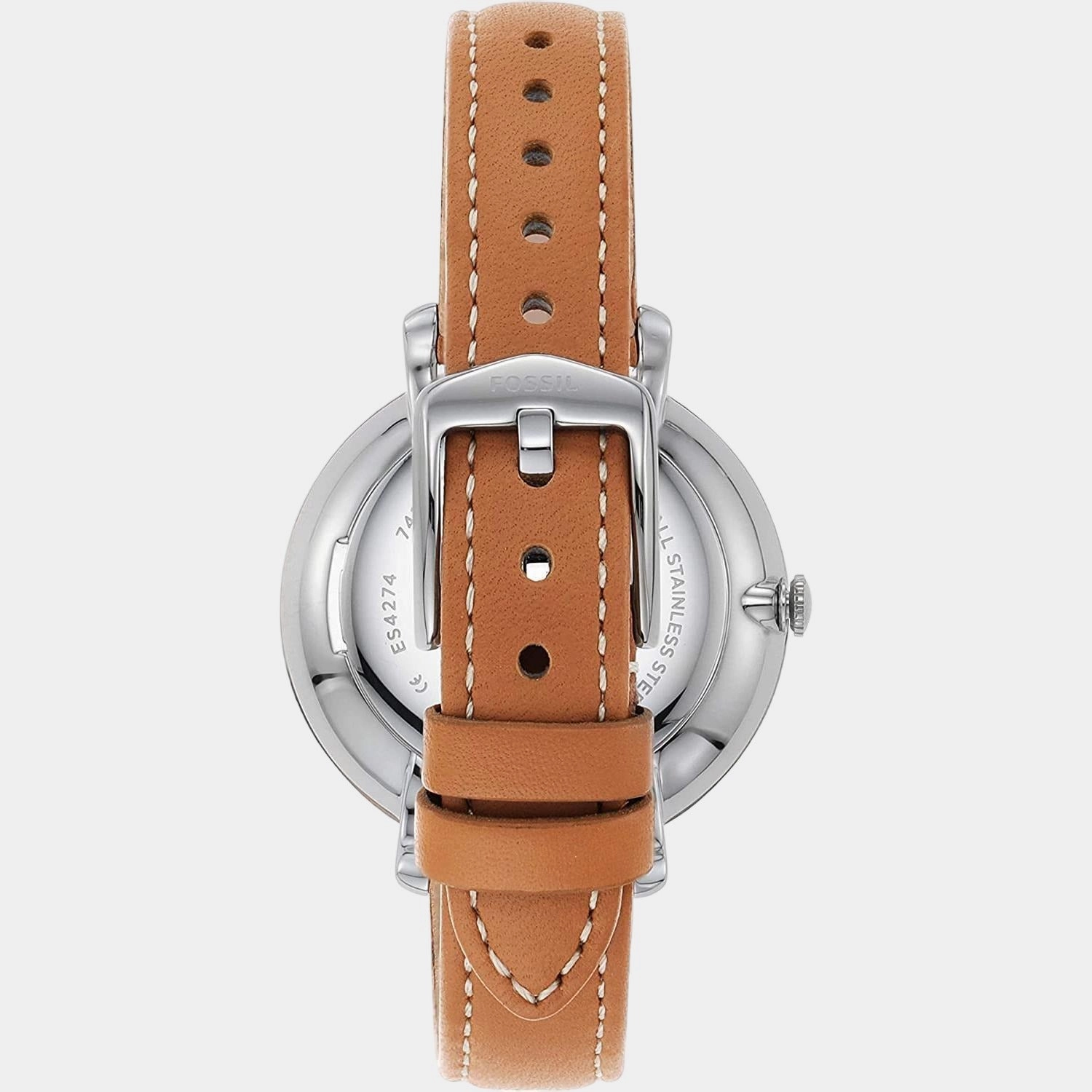 Jacqueline Women Quartz Blue Dial Analog Leather Watch ES4274
