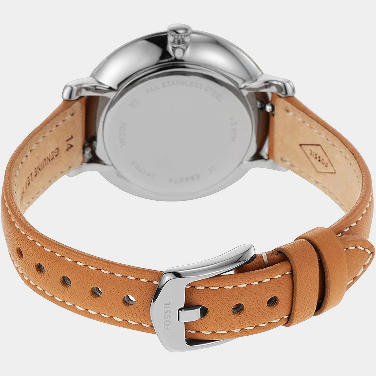 Jacqueline Women Quartz Blue Dial Analog Leather Watch ES4274