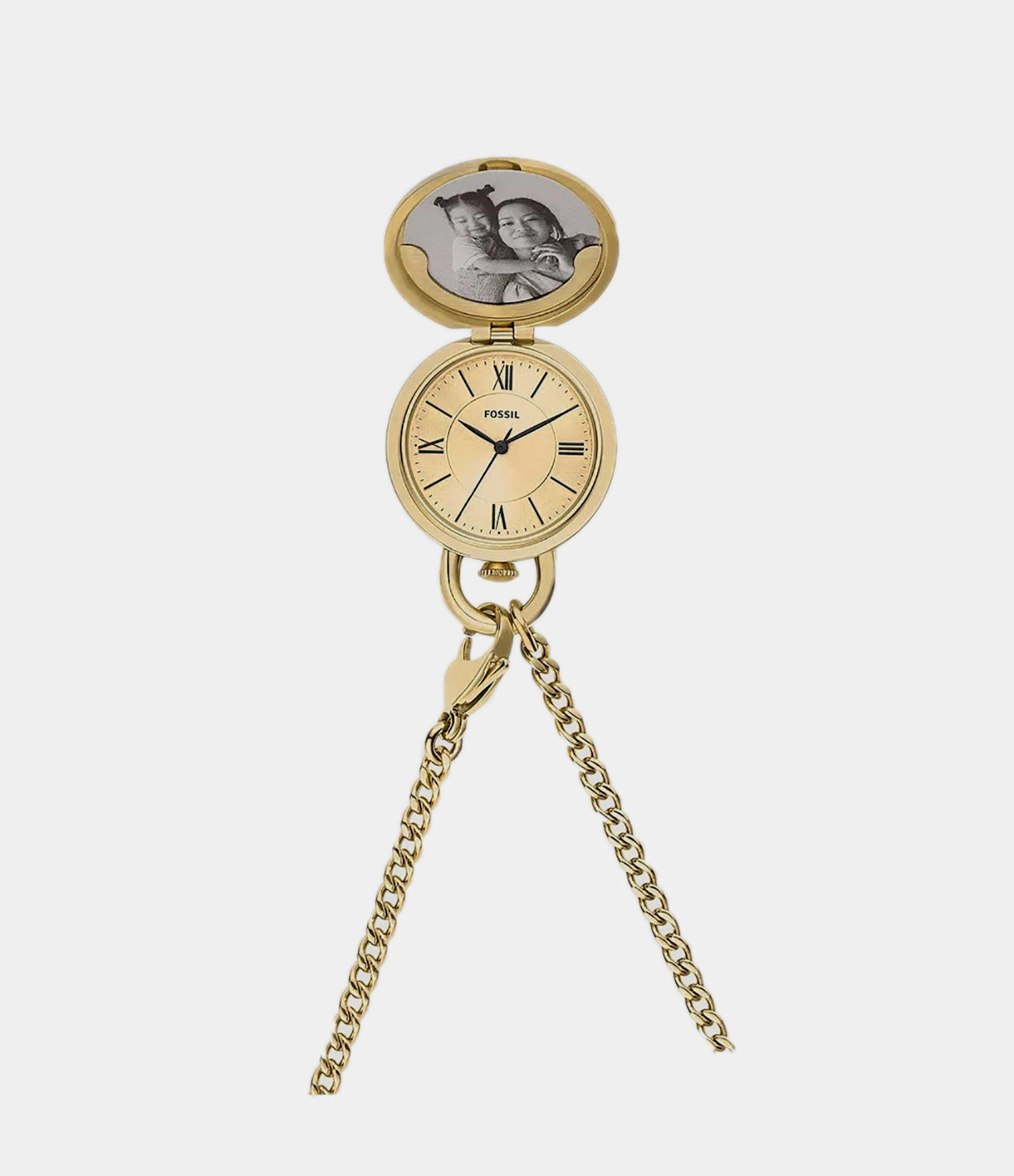 Jacqueline Women Quartz Gold Dial Locket Analog Stainless Steel Watch ES5318