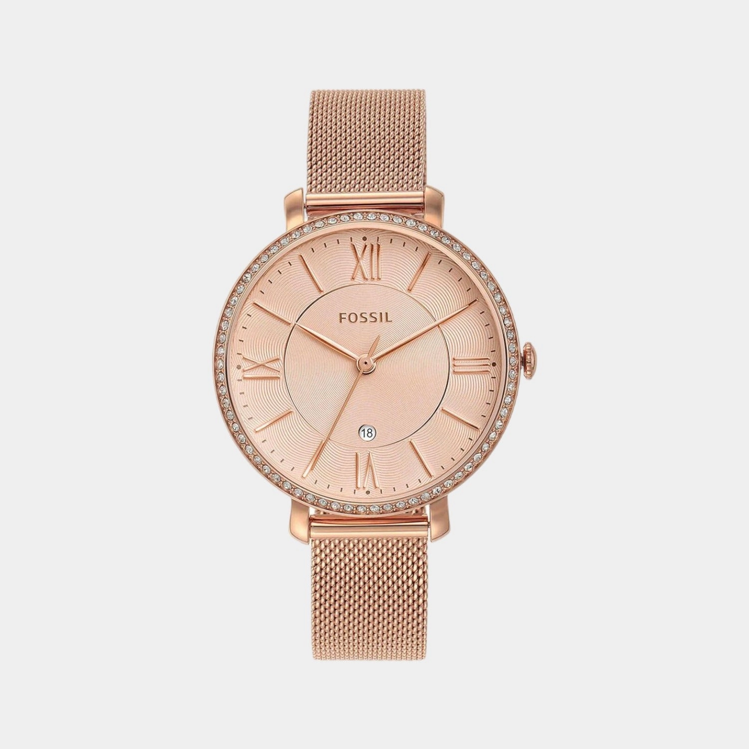 Jacqueline Women Quartz Rose Gold Dial Analog Stainless Steel Watch ES4628
