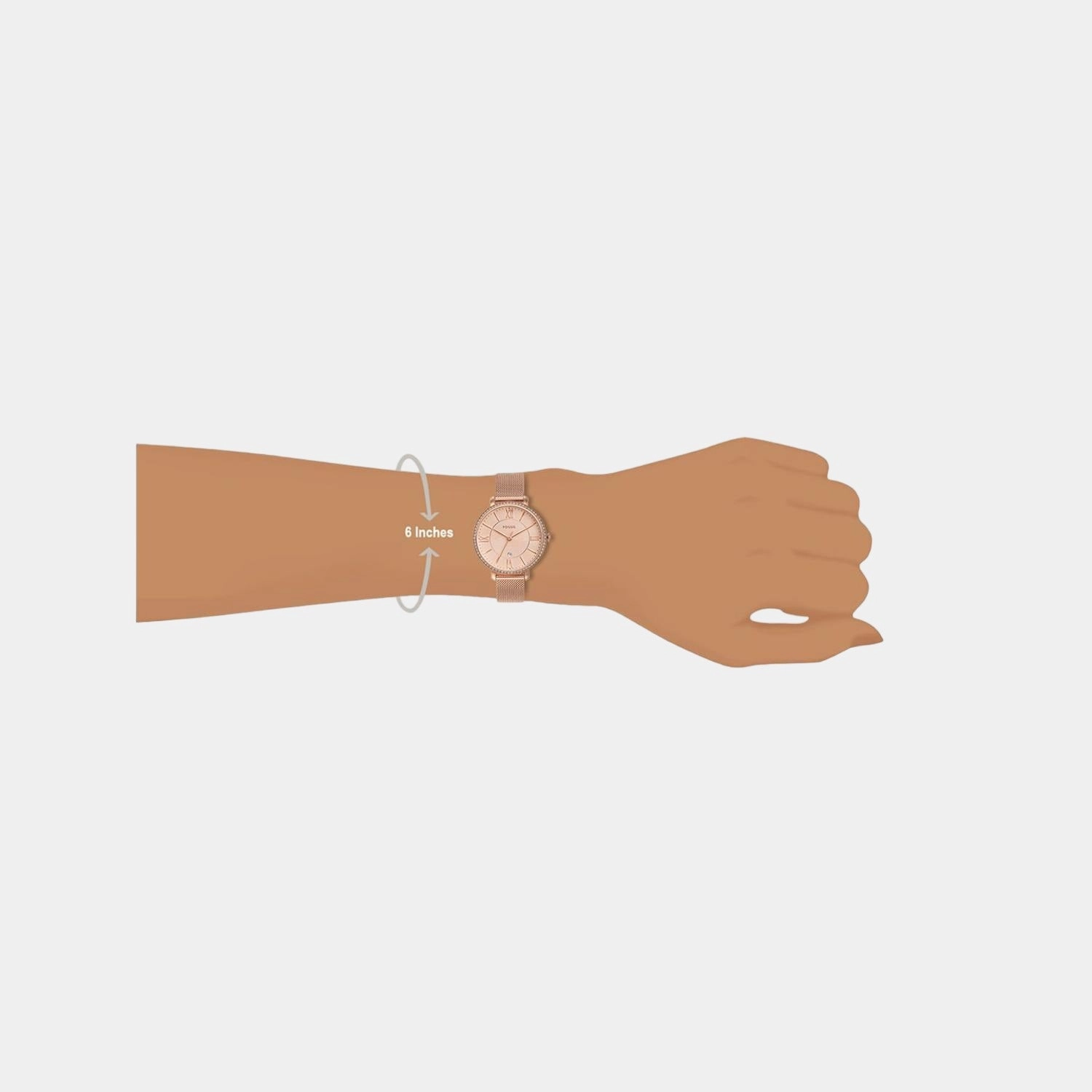 Jacqueline Women Quartz Rose Gold Dial Analog Stainless Steel Watch ES4628