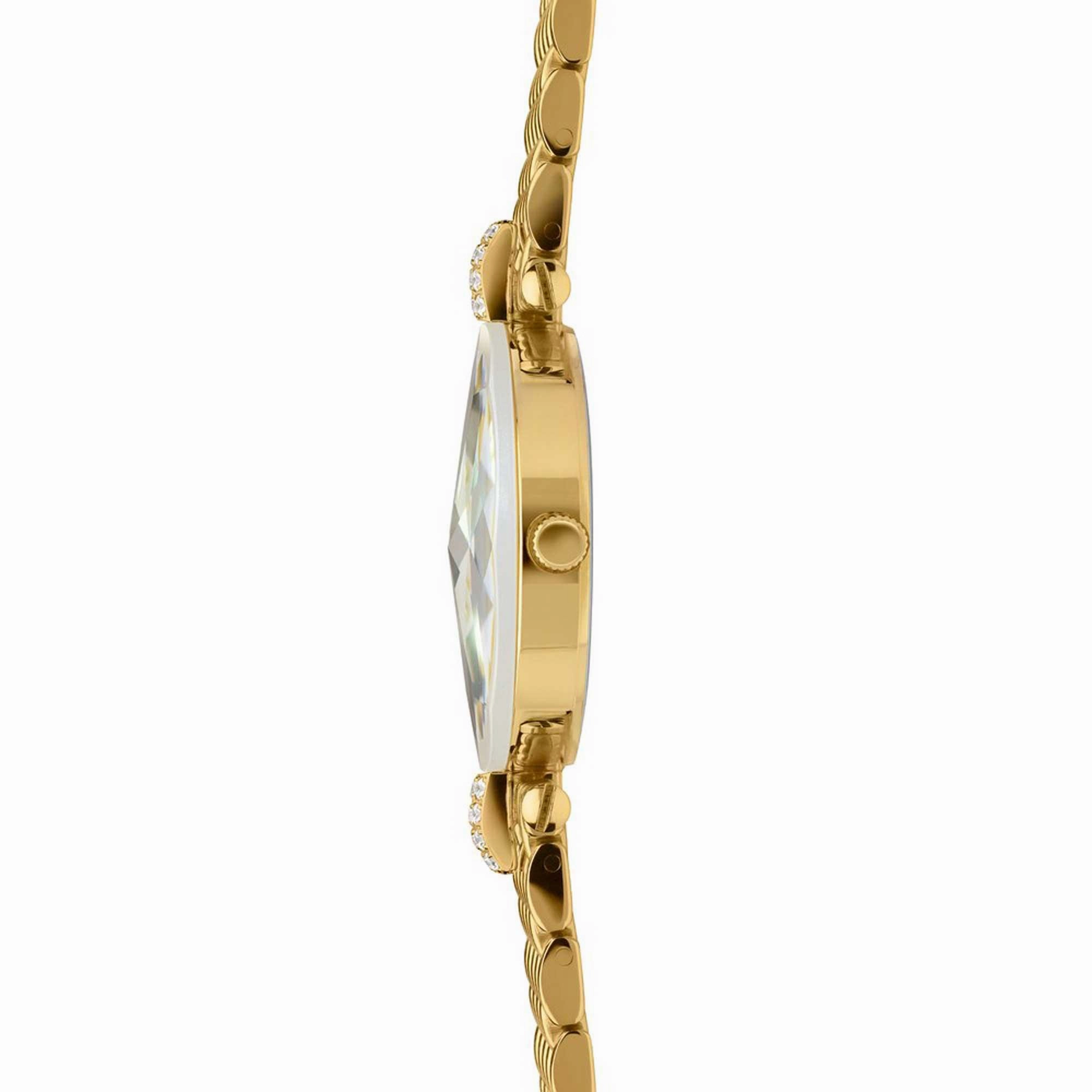 Jowissa Women's Watch - Facet Strass White MOP Dial Yellow Steel Bracelet | J5.633.M