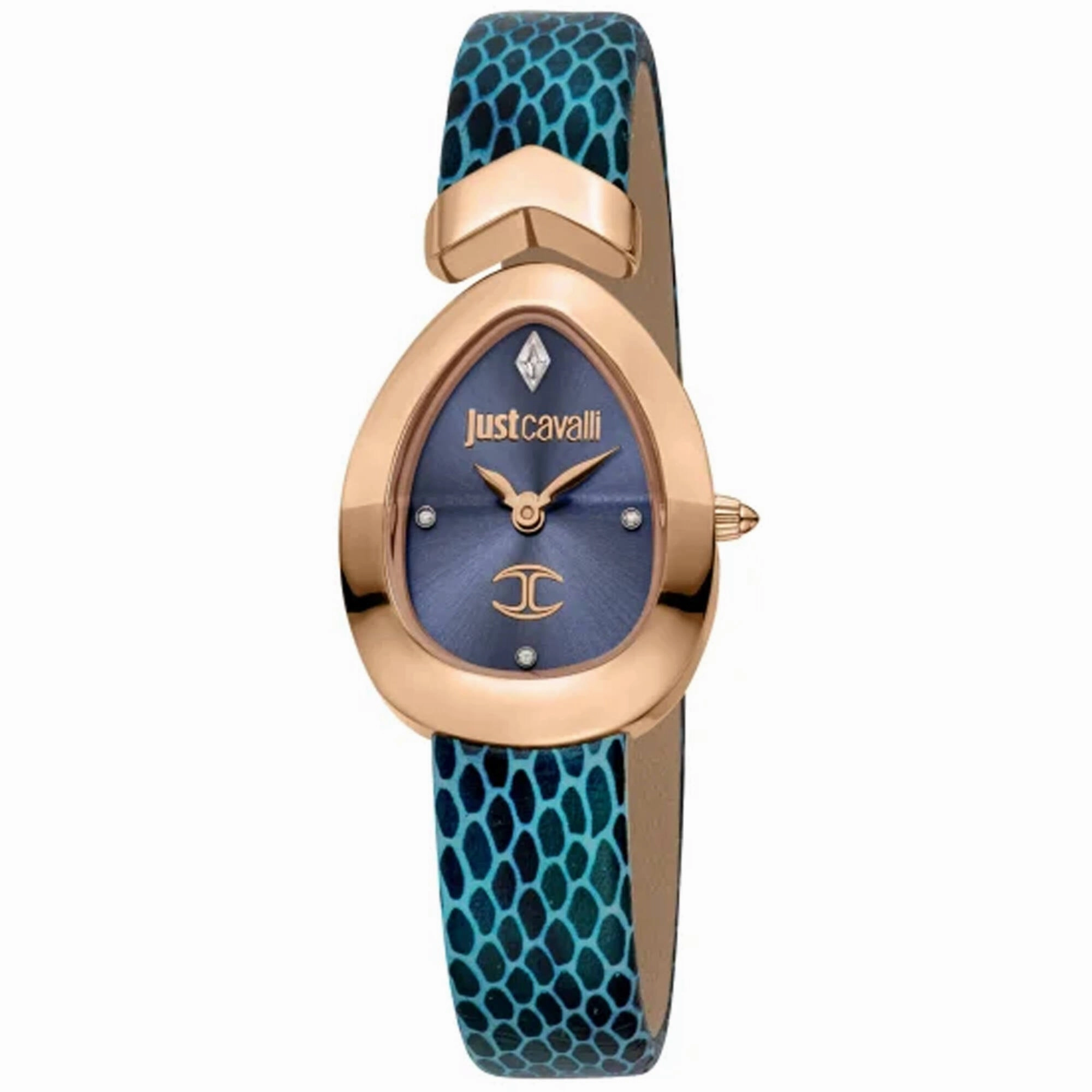 Just Cavalli Women's Watch - Diversa Snake Blue Dial Leather Strap | JC1L321L0055