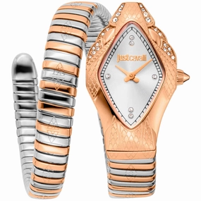 Just Cavalli Women's Watch - Ferocious Grey Dial Two Tone Bracelet | JC1L306M0075