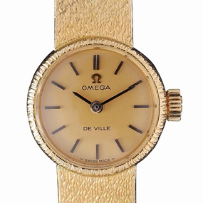 Ladies Omega De Ville 18kt Gold Vintage Watch