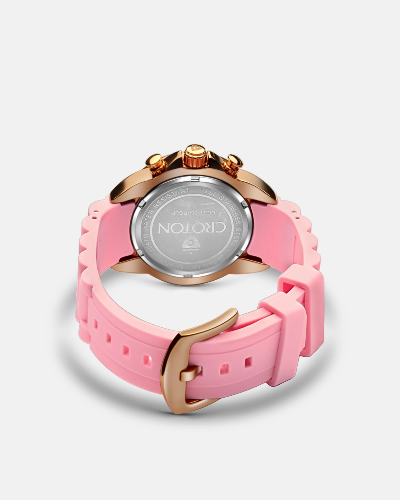 Ladies Rosegold Case Chronomaster with Silicon Strap