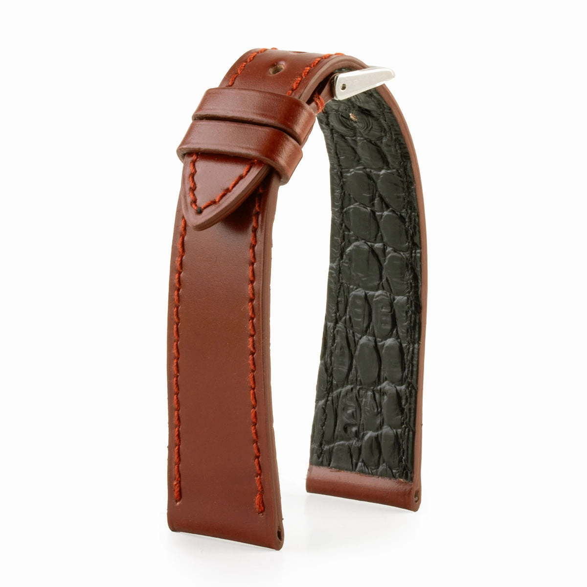 Leather watch strap - Cordovan (black, blue, green, brown, burgundy)